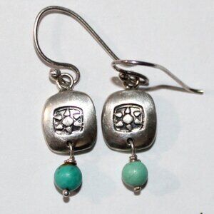 Sterling Silver Small Floral Bead Earrings